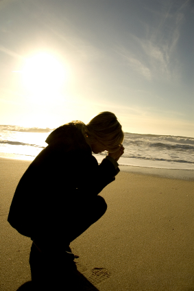 Prayer on the beach